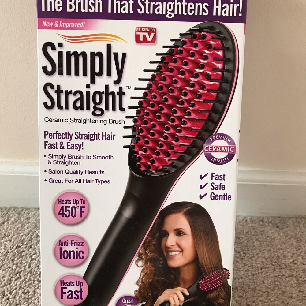 🌹Simply straight, ceramic straightening brush